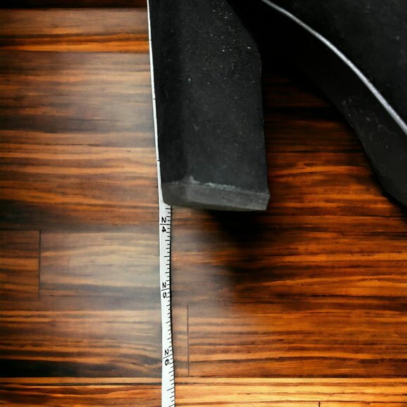 Qupid Miss 10 Embroidered Floral Thigh High Boots Black Faux Suede Size 5.5 - Picture 11 of 16